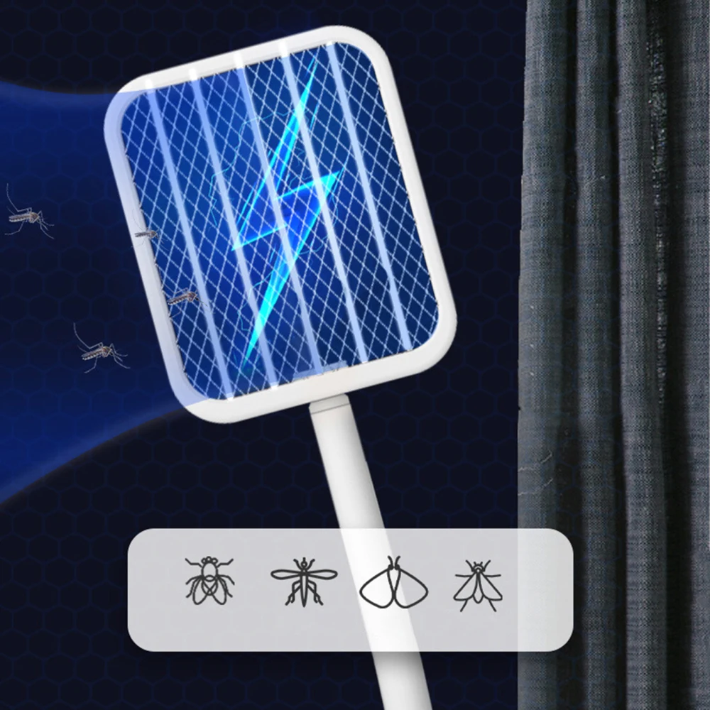 

Mosquito Swatter Standable Base USB Charging LED Foldable Adjustable Folding