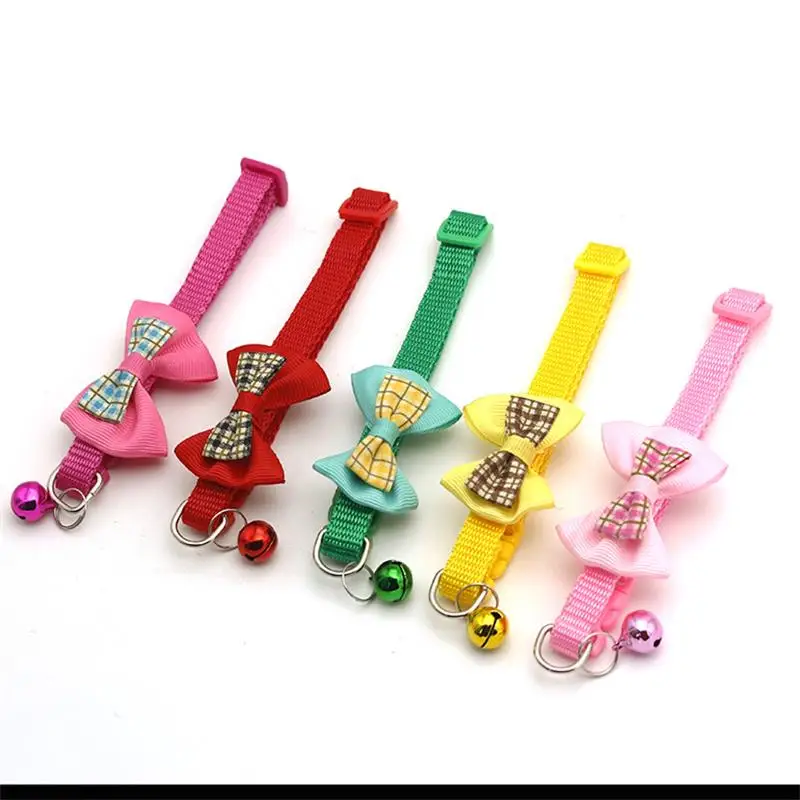 

Lazo Rojo Collar De Perro Con Bell Correa Hebilla Ajustable Gato Collar De Mascota Perro Suministros Accesorios