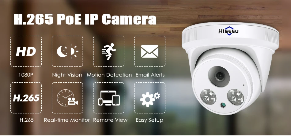 Hiseeu 2MP 5MP POE ip-камера H.265 1080P Bullet CCTV ip-камера ONVIF для POE NVR системы внутреннего видеонаблюдения для дома IR Cut
