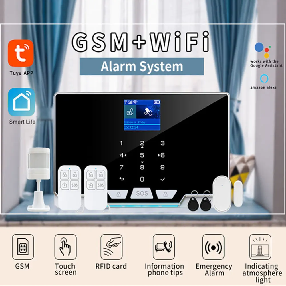 Беспроводная Gsm сигнализация Zonan Tuya с IP камерой новый датчик движения двери