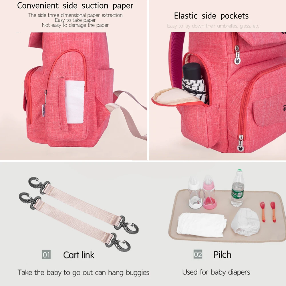 Рюкзак для мамы Disney вместительная водонепроницаемая сумка подгузников