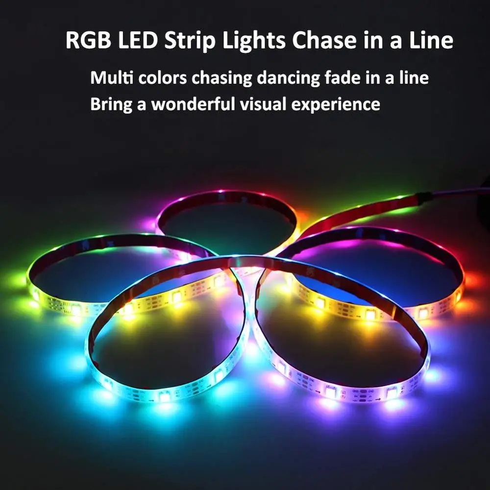 Светодиодная лента RGB WS2812B ws2812 14 клавиш Пиксельная рулетка с питанием от