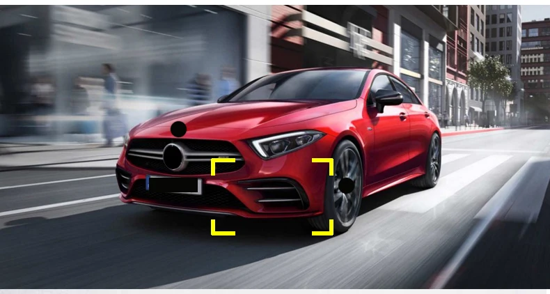 Для Mercedes cls аксессуары cls c257 модифицированные передние Автомобильные наклейки на бампер противотуманные фары декоративные яркие полосы