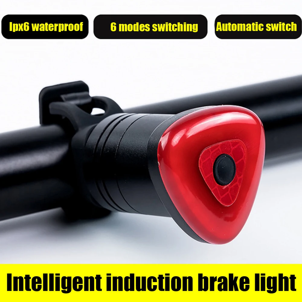 

Велосипедный задний фонарь, велосипедный Интеллектуальный стоп-сигнал, Новый велосипедный задний фонарь с зарядкой от USB, водонепроницаемы...