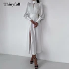 Современные Простые Длинные свадебные платья 2022, Пляжное платье с длинным рукавом и Боковым Разрезом, с высоким воротом, Формальные Свадебные платья для невесты, платье для невесты