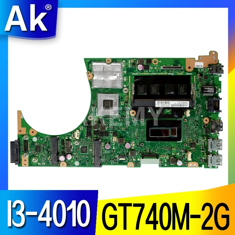 

S551LB материнская плата для ноутбука For Asus S551LB S551LN S551LD S551L тест оригинальная материнская плата 4G RAM I3-4010 GT740M-2G