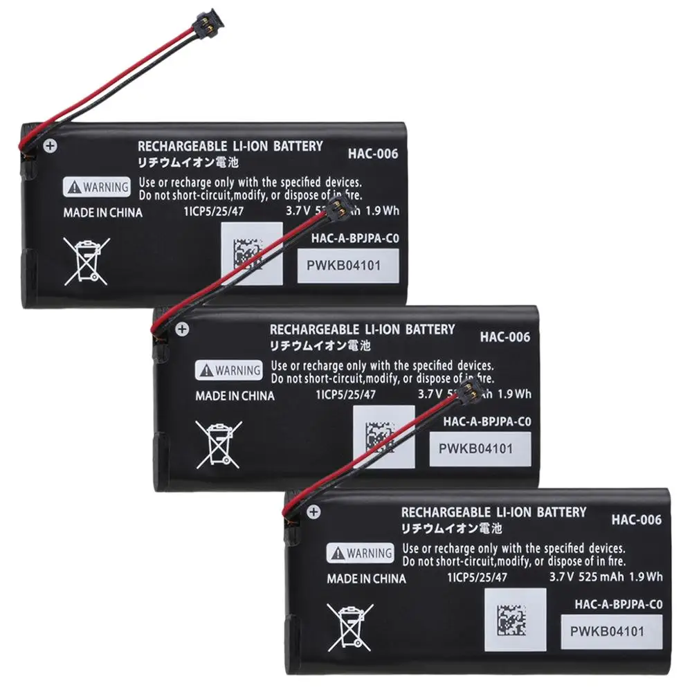 

3 pcs HAC-006 Battery for Nintendo Switch Ns Joy-Con Controller