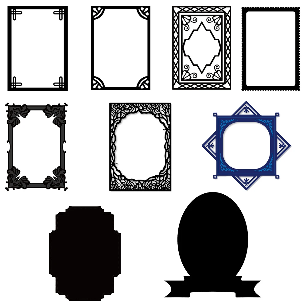 Hollow Frame Etched Metal Cut Die Template For DIY Scrapbooking Embossing Paper Card Making Decorative Craft 2019 New Custom | Дом и сад