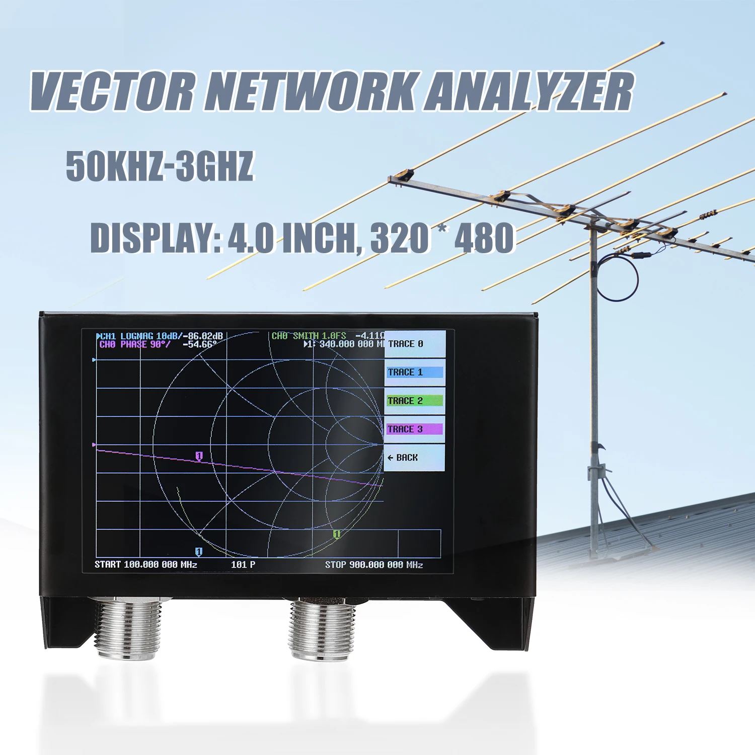NanoVNA 3G векторный сетевой анализатор SAA 2N V2 антенный коротковолновый HF VHF UHF с