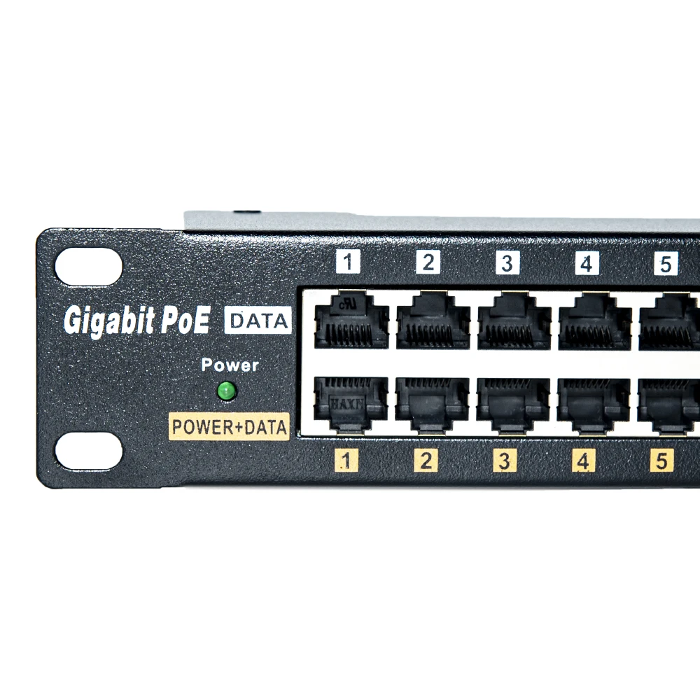 GPOE-24-1U балансировки нагрузки гигабитный poe-инжектор 24 порта с режимом B пассивное