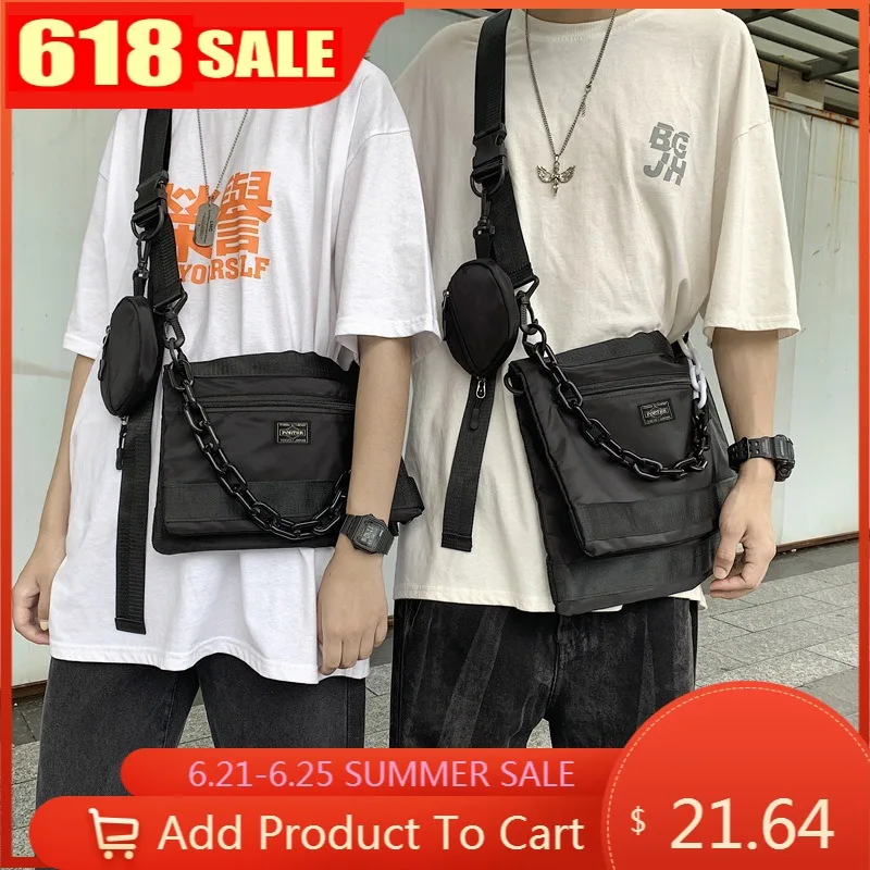 

Yoshida Porter Men'S Chest Bag Japanese Fashion Brand Casual Shoulder Bag Small Shoulder Bag Waist Bag Messenger Bag