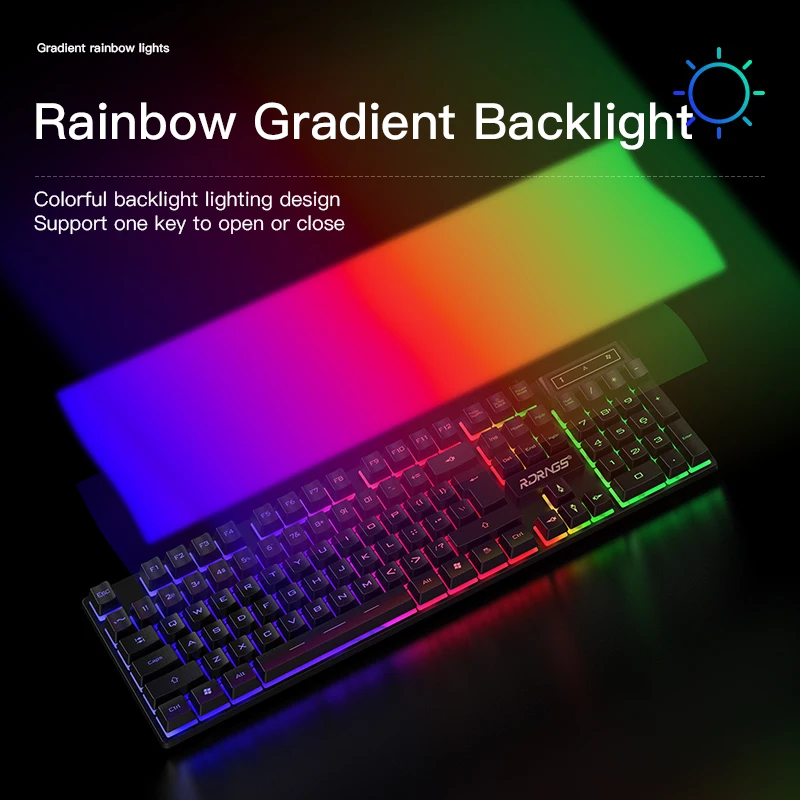 gaming keyboard and mouse wired backlight mechanical feeling keyboard gamer kit silent 3200dpi gaming mouse set for pc laptop free global shipping