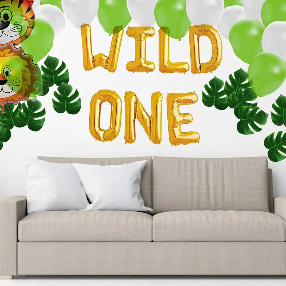 Детские праздничные украшения: воздушные шары комплект надпись WILD ONE надувные