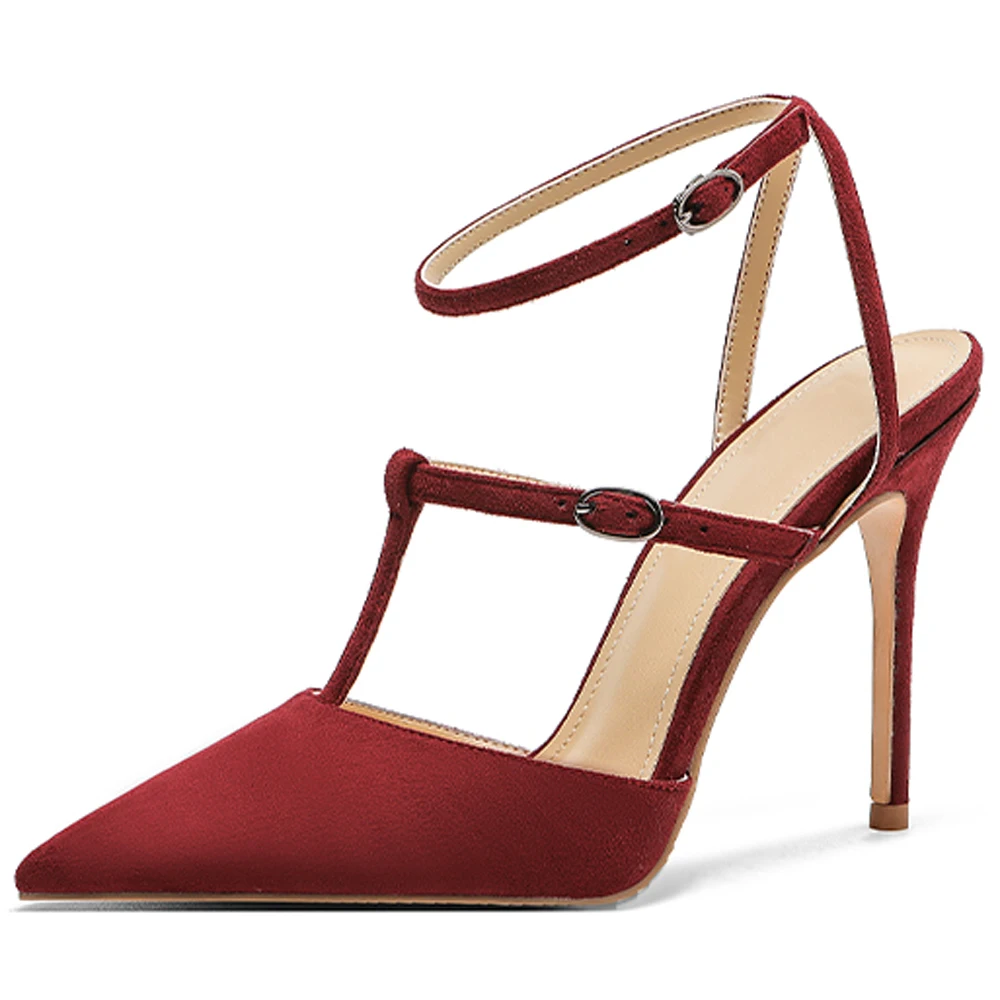 

Туфли-лодочки женские Lovirs, с Т-образным ремешком, на тонком каблуке 10 см