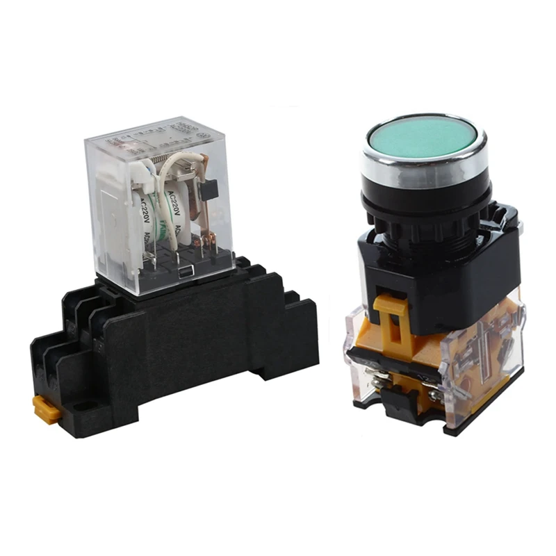 

Фотосессия 1 шт./203 кнопочный мгновенный выключатель питания и 1 шт. переменный ток 200 В/240 В катушка DPDT 8 терминал фотоэлемента