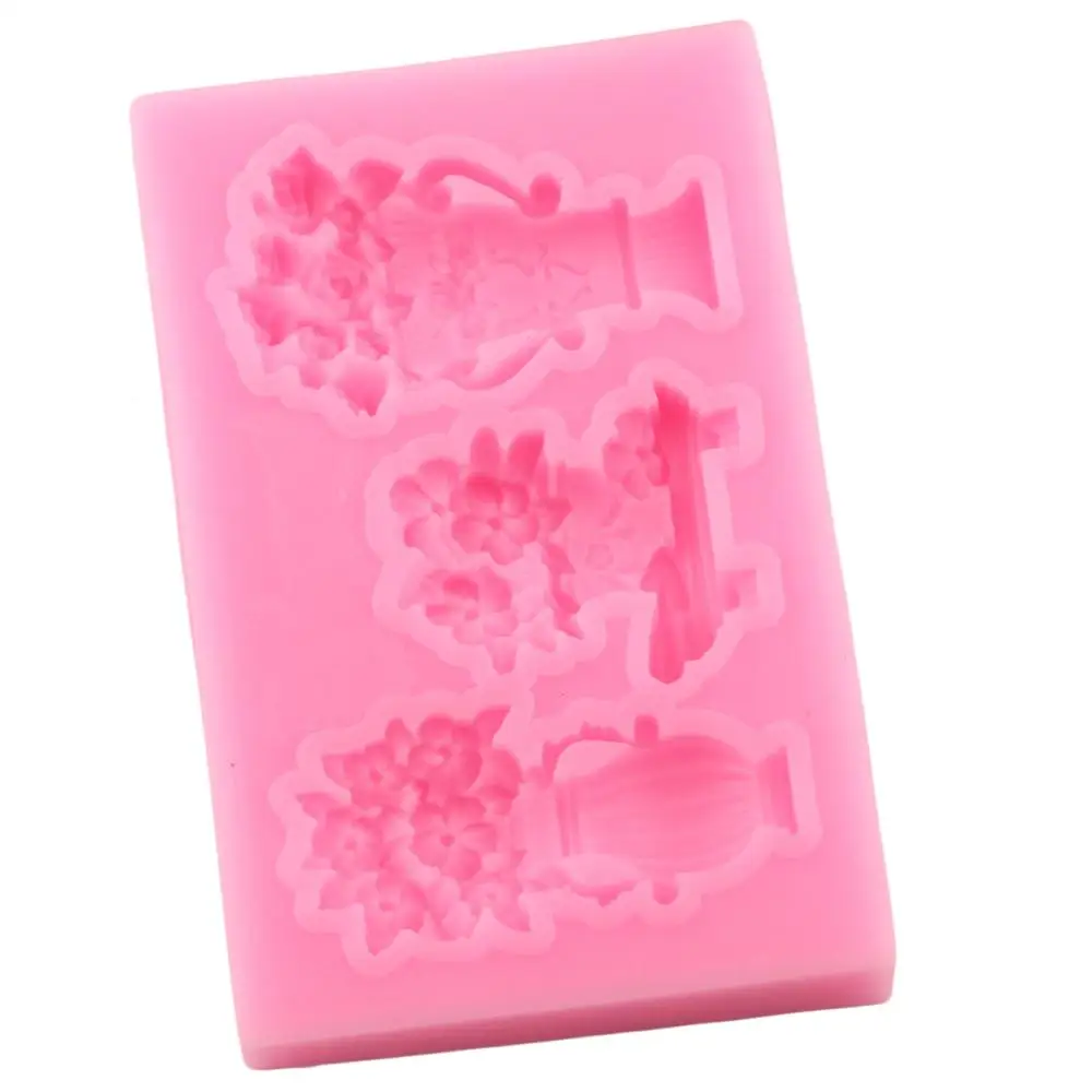 3D Цветочная ваза силиконовые формы топпер для торта помадка сделай сам