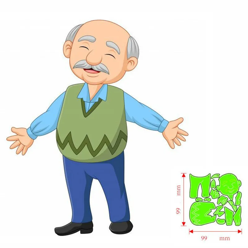 

Набор вырубных штампов "Old дедушка" сделай сам "Скрапбукинг декоративные бумажные карточки ремесло тиснение