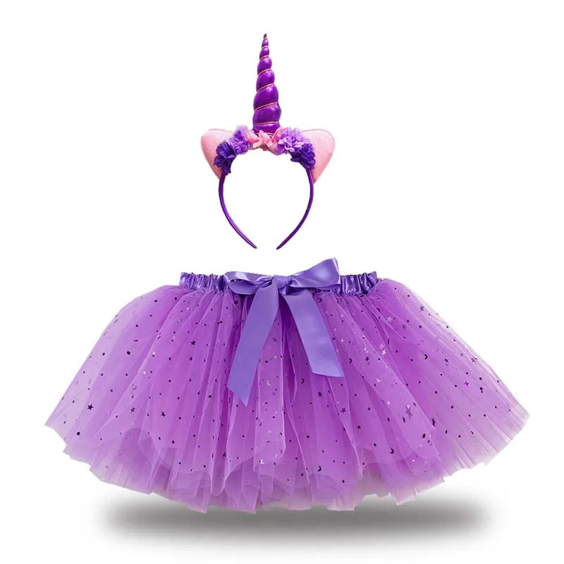 

Children's Clothing 2021 Girls Skirts Star Moon Gauze Plus Lined Tutu Skirt Girls + Headdress Sweet Half-length Skirt Stitching
