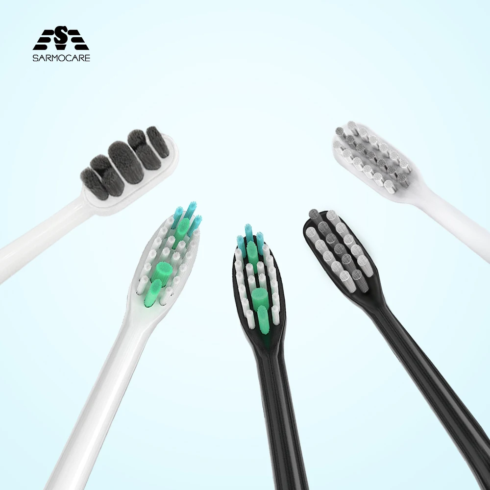 Sarmocare 2 шт./лот зубные щетки головка для S100 и S200 ультра звуковая электрическая
