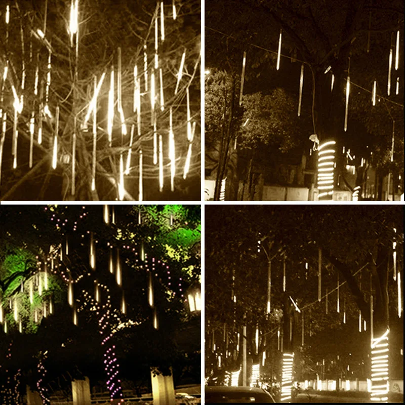 30 см Дождь свет 8 подвесной светодиодный душ Открытый водонепроницаемый патч сад