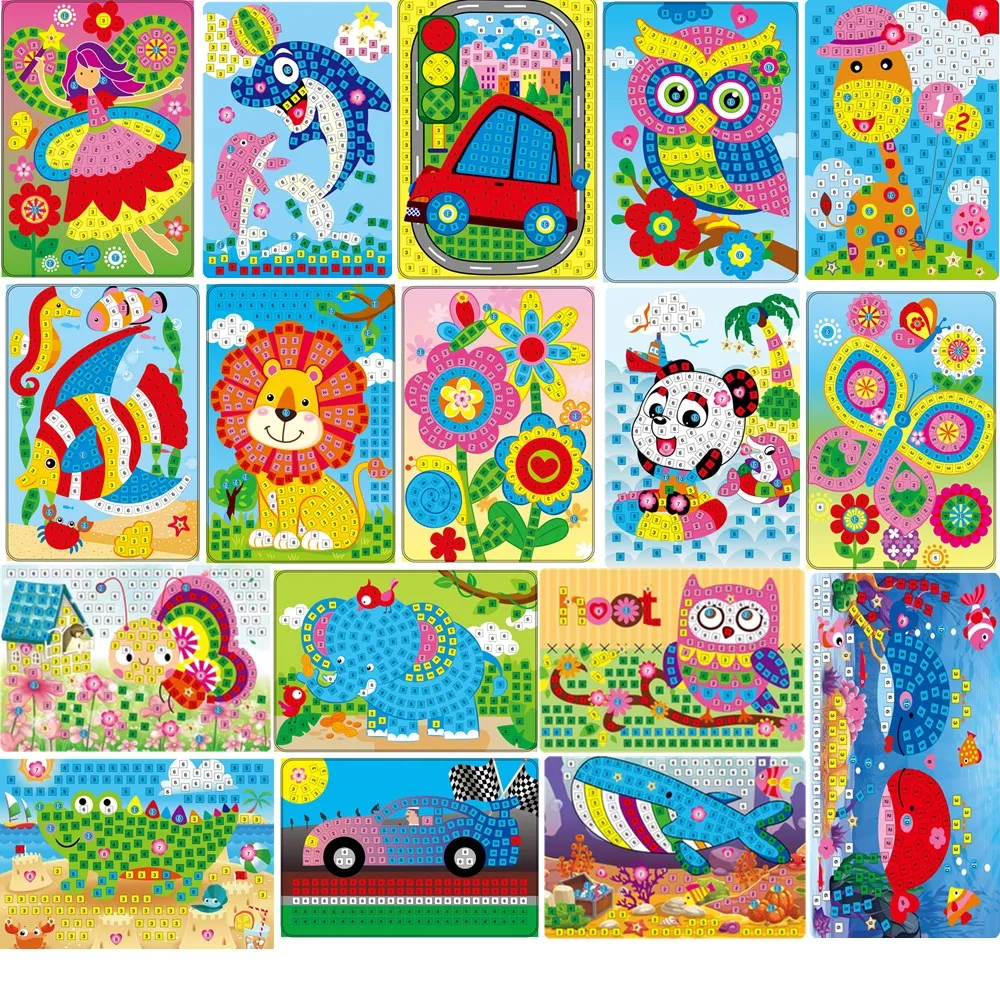 Детский пазл ручной работы наклейки из пенопласта и кристаллов художественные