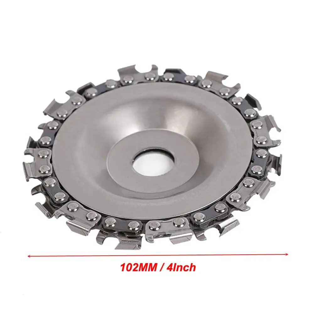 

Wood Carving Disc Woodworking Chain Grinder Chain Saws Disc Chain Plate Tool for 102MM Angle Grinding 4 inch