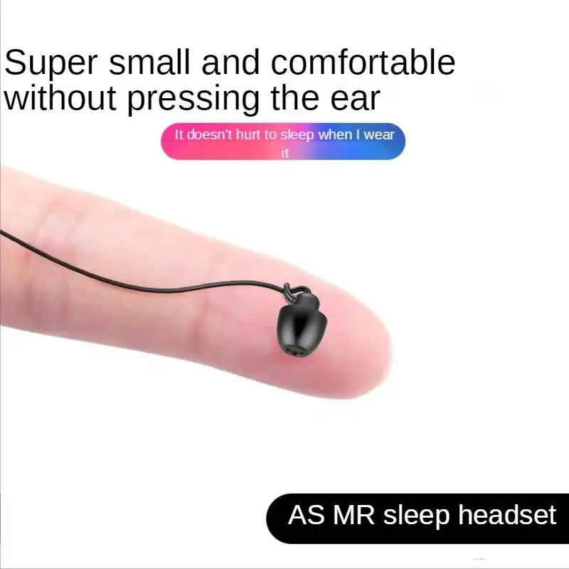 

Sleep Headset HiFi Soft Silicone Side Sleep Soundproof In Ear Mobile Phone Headset With Microphone Cable