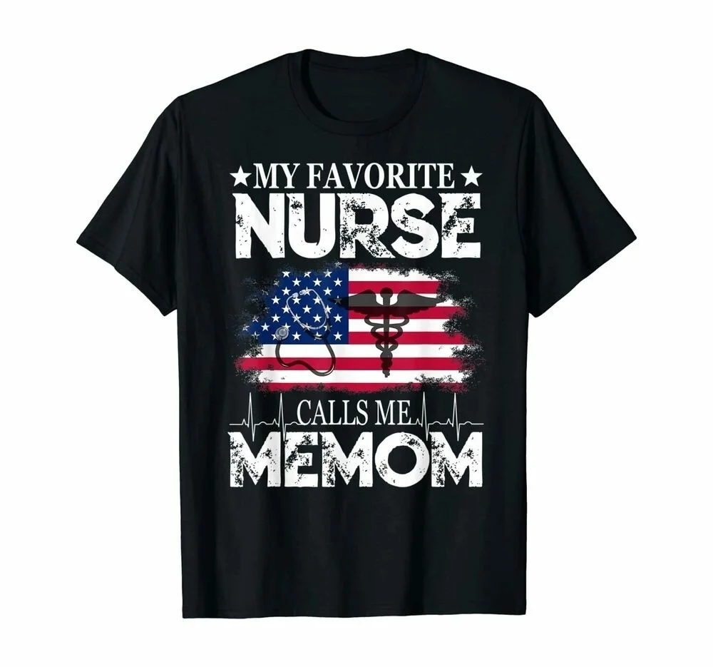 

My Favorite Nurse Calls Me Memom 4Th Of July T-Shirt
