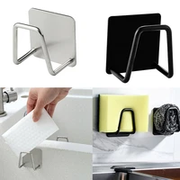 kitchen accessories stainless steel sink sponges holder self adhesive drain drying rack wall hooks storage organizer gadgets