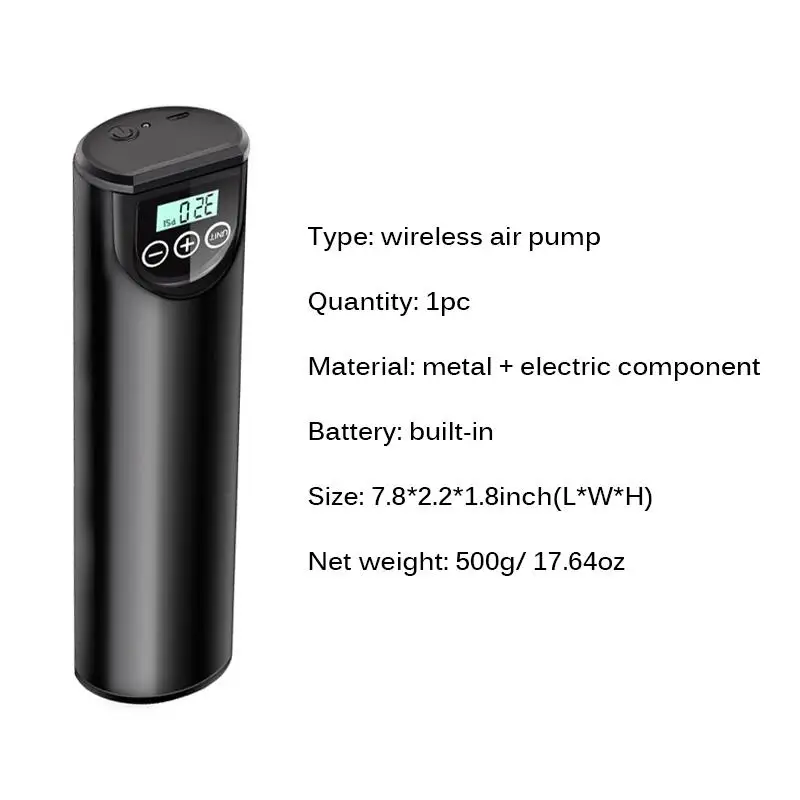 Comprar AOZBZ-bomba De Aire Portátil Recargable, Inflador De Neumáticos Inalámbrico, Compresor Digital, Bomba De Llanta Para Coche, 12v, 150PSI