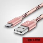 USB C кабель для быстрой зарядки и синхронизации данных Type C для Samsung A21 A31 A51 A71 M31 Xiaomi Redmi 8A 9A Note 8T 9S 8 9 Pro плетеный кабель