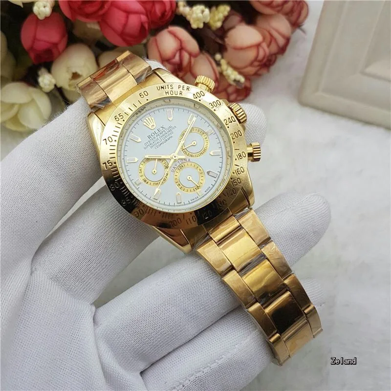 

NEW Hot high quality Mens Womens Quartz Watch Fashion Gift Gold Casual Waterproof Watches