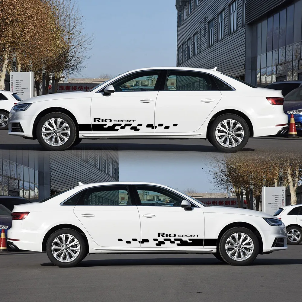 Doordash 2 шт. декоративная наклейка для автомобиля Kia RIO длинная юбка клетчатая