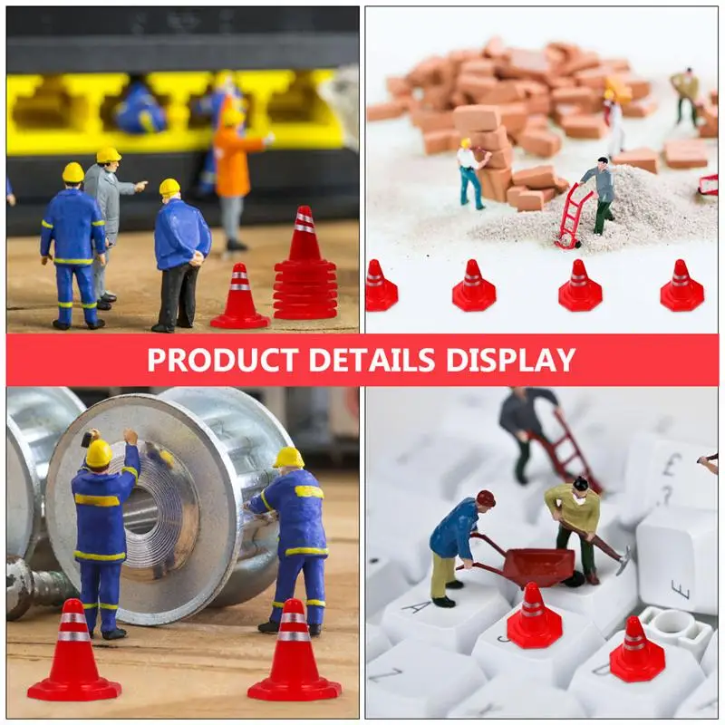 

20Pcs Sand Table Road Cones Simulation Traffic Signs Road Signs (Random Style)