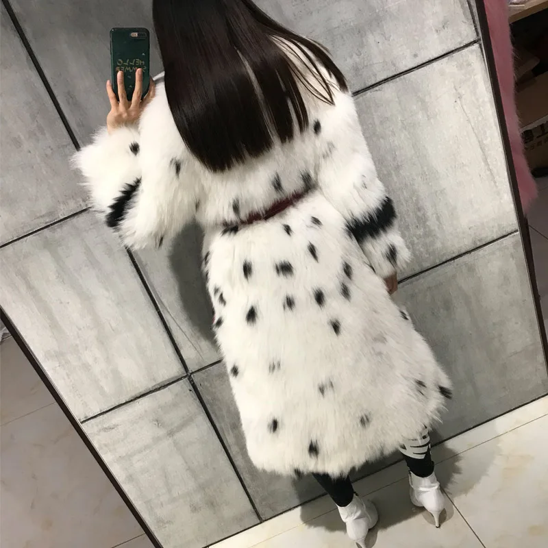

natural ladies real women knitted long fox fur coat