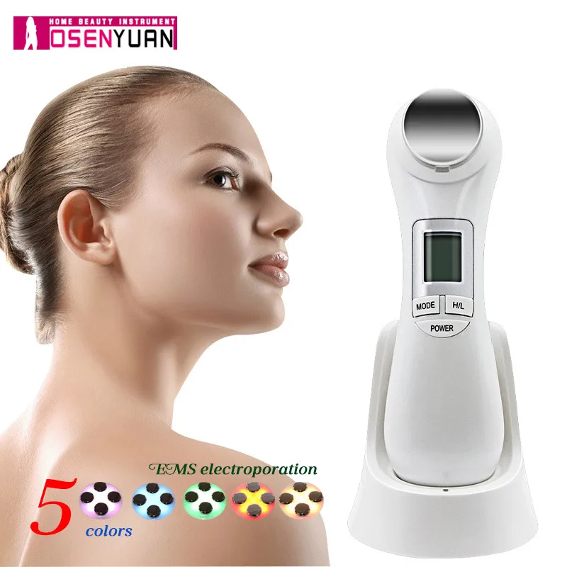 

Portable Electroporation LED Photon Light Therapy Beauty Device Eletric Anti Aging Face Lifting Tightening Facial Skin Care Tool