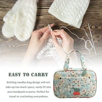 yarn storage bag knitting organizer storage case for crocheting hook sewing accessories bag portable crochet storage supplies