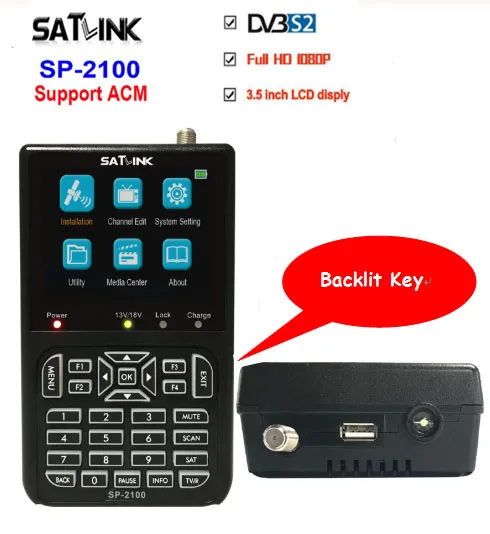 SATLINK SP 2100 HD acm Sat Finder DVB S/S2 ws6906 6916 MPEG 2/4 цифровой спутниковый искатель измеритель 3 5