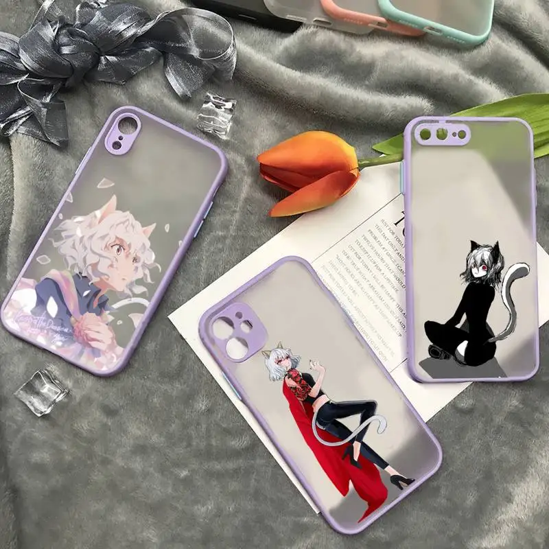 

Neferpitou Alluka hxh anime Phone Case matte transparent For iphone 7 8 11 12 plus mini x xs xr pro max cover