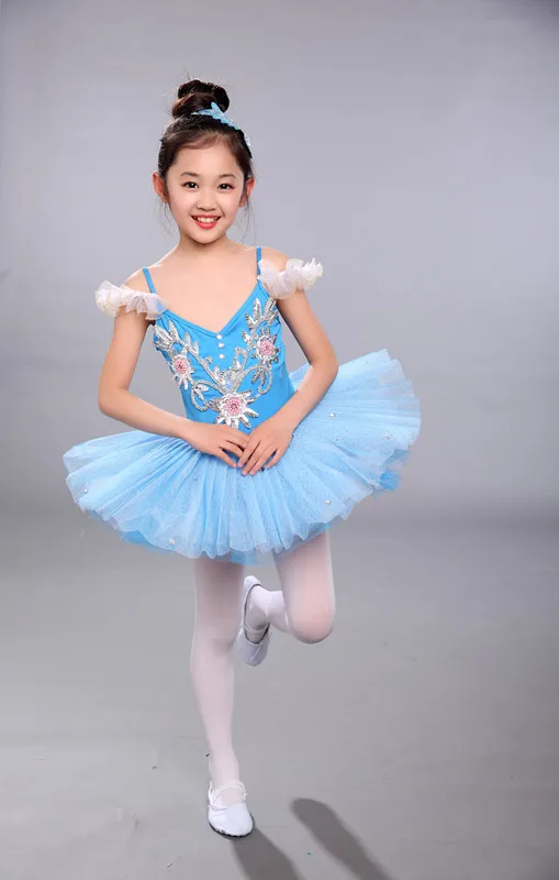Детское балетное платье-пачка с лебедем и озером | Тематическая одежда униформа
