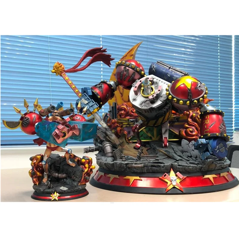 

One Piece FRANKY Statue Transformation Of Human The Straw Hat Pirates Bust Full-Length Portrait GK Action Figure Toy 65CM Q556