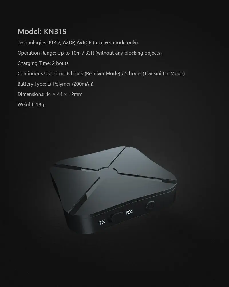 Портативный Bluetooth 5 0 беспроводной аудио адаптер приемопередатчика 3 мм кабель Aux