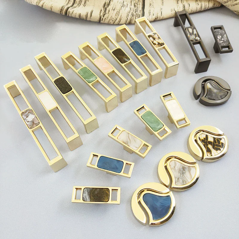 

Цинковый сплав, Мраморная Золотая искусственная поверхность, шкаф, кухонные дверные ручки для фотошкафа