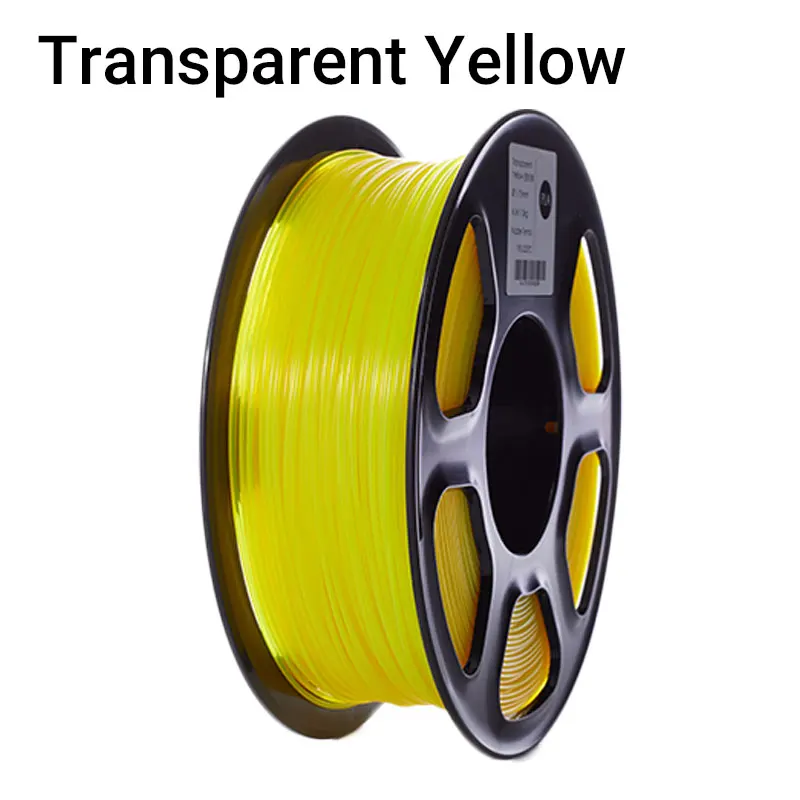Transparent Yellow TOPZEAL прозрачный PLA пластик для 3d принтера 1,75 мм 1 кг катушка PLA нити материалы для 3D печати - Цвет: Transparent Yellow