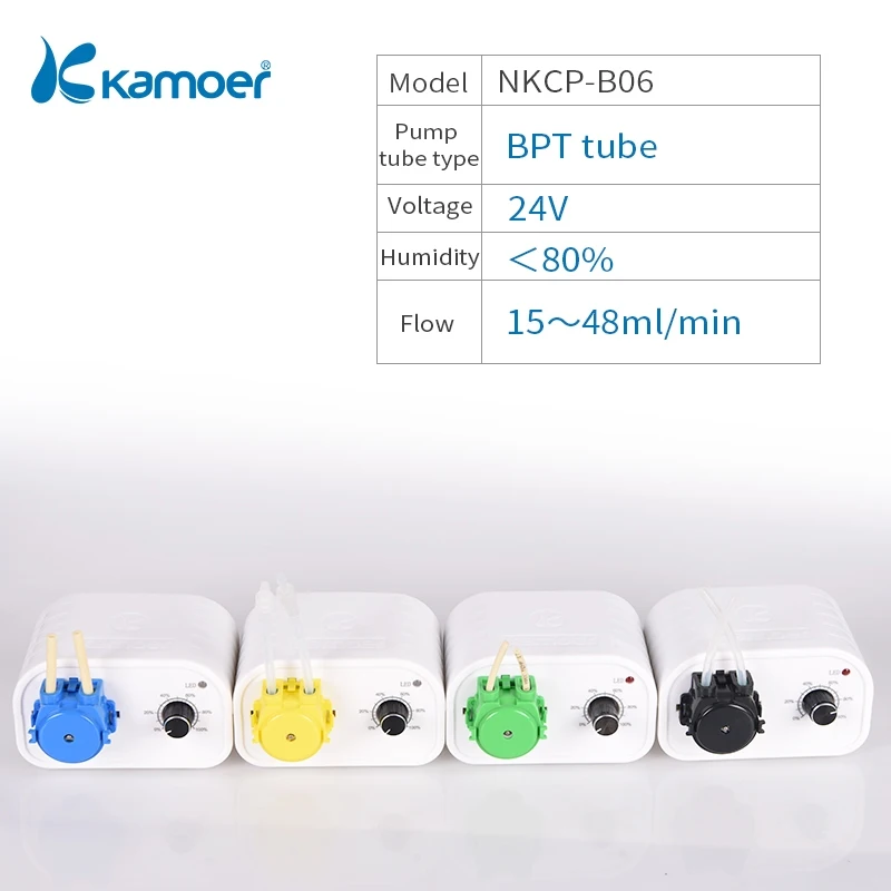 Kamoer NKCP перистальтический насос мини дозировочный насос 24V microdispensing машина завалки регуляцией расхода - Напряжение: NKCP-B06