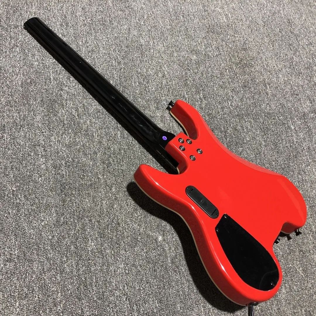 

Steinberger Red Color Headless Electric Guitar With Active Pickup Black Hardwares