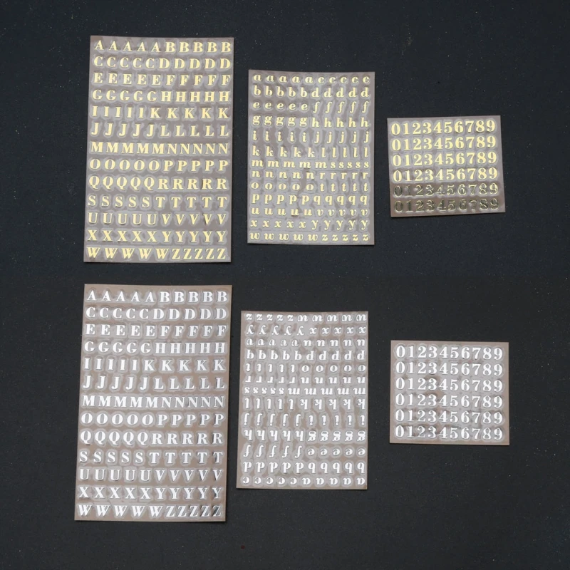 5 Pcs 3mm Alphabet Letters Chunky Glitter Epoxy Resin Decorative Stickers English Letters Numbers UV Epoxy Resin Fillings