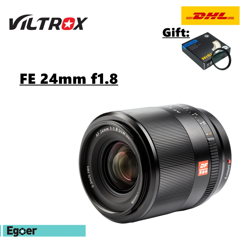 

Viltrox 24 мм F1.8 Полнокадровый широкоугольный объектив с автофокусом Для беззеркальных камер Sony E-Mount A6600 A6500 A6400 A7RIV