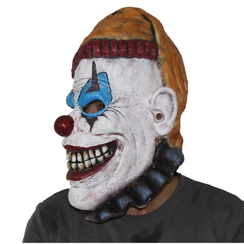 Хэллоуин ужас клоун латексная маска жуткая Грин головной убор косплей костюм