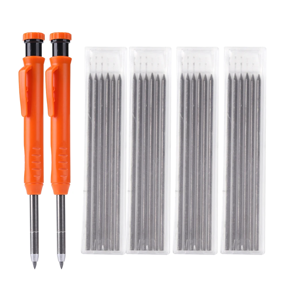 

2pcs Woodworking Mechanical Pencil Set with 24pcs Refill Builder Marker Pen Tool Pro Carpenter Writing Supplies